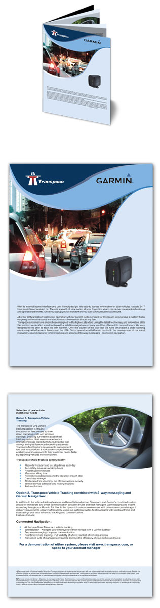 Редизайн брошюры для компании, занимающейся продажами навигационных систем.