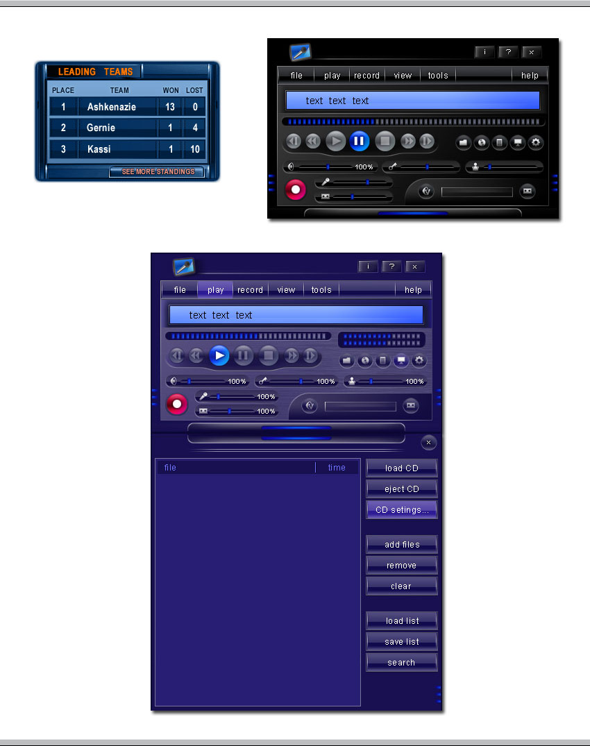 Дизайн графического интерфейса музыкального плеера